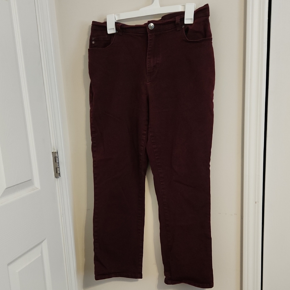 Lee Platinum Burgundy Red Jeans 12 Short